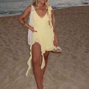 White fox Like That Mini Dress Buttercup